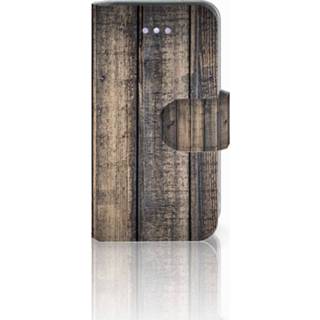 Steigerhout Apple iPhone 4 | 4S Boekhoesje Design 8718894463796