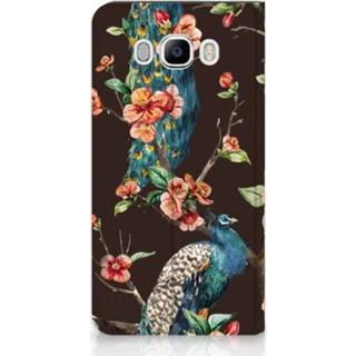 👉 Standcase Samsung Galaxy A5 2017 Hoesje Design Pauw met Bloemen 8718894978696