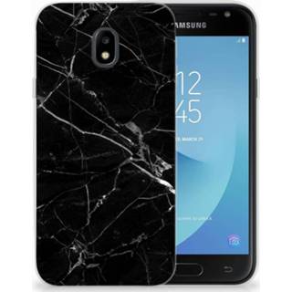 👉 Zwart marmer Samsung Galaxy J3 2017 Uniek TPU Hoesje 8718894515488