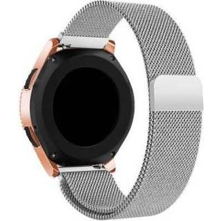 👉 Armband magneetsluiting m zilver fashion grijs Just in Case Milanees voor Samsung Galaxy Watch 42mm - Silver 8720007049797