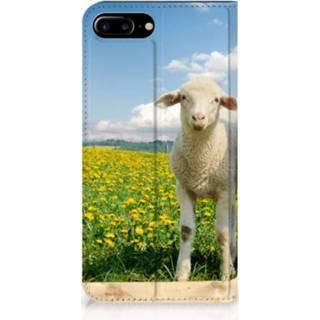 👉 Standcase Apple iPhone 7 Plus | 8 Uniek Hoesje Schaap en Lammetje 8718894546734