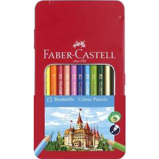 👉 Kleurpotlood metalen Faber-Castell Castle zeskantig etui met 12 stuks 4005401158011