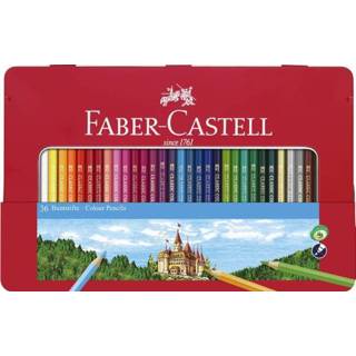👉 Kleurpotlood metalen Faber-Castell Castle zeskantig etui met 36 stuks 8991761324011