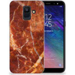 👉 Bruin marmer Samsung Galaxy A6 (2018) TPU Hoesje Design 8718894594087