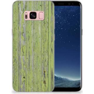 👉 Donkergroen Samsung Galaxy S8 TPU Hoesje Design Green Wood 8718894605585