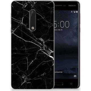 👉 Zwart marmer Nokia 5 Uniek TPU Hoesje 8718894621110