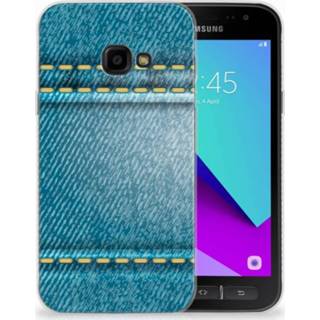 👉 Spijkerbroek Samsung Galaxy Xcover 4 TPU Hoesje Design Jeans 8718894628706