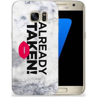 👉 Wit Samsung Galaxy S7 TPU Hoesje Design Already Taken White 8718894633380