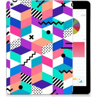 👉 Tablethoes Apple iPad 9.7 2018 | 2017 Tablethoesje Design Blocks Colorful 8718894645987