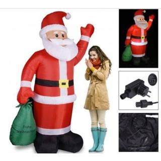 👉 Meerkleurig active Opblaasbare Kerstman met verlichting 4250525346978