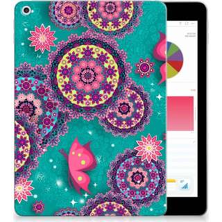 👉 Tablethoes Apple iPad 9.7 2018 | 2017 Uniek Tablethoesje Cirkels en Vlinders 8718894667460