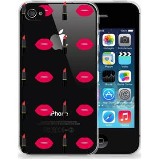 👉 Lippenstift Apple iPhone 4 | 4s TPU Hoesje Design Lipstick Kiss 8718894682364
