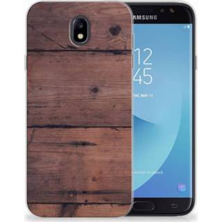 👉 Samsung Galaxy J7 2017 | Pro Uniek TPU Hoesje Old Wood 8718894684122