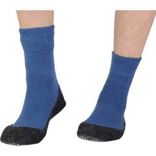 Sokken met anti-slip zool blauw/grijs maat 39/42