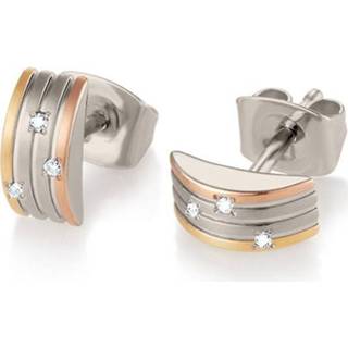 👉 Oorknop titanium zilver goud active Boccia 05006-03 Oorknoppen Zilver-, goud- en rosékleurig 4040066235707