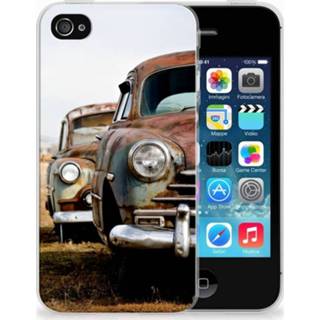 👉 Apple iPhone 4 | 4s Uniek TPU Hoesje Vintage Auto 8718894798454