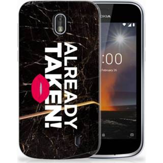 Zwart Nokia 1 TPU Hoesje Design Already Taken Black 8718894814802