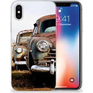 👉 X XS Apple iPhone | Uniek TPU Hoesje Vintage Auto 8718894817544