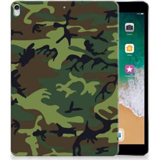 👉 Tablethoes Apple iPad Pro 10.5 Tablethoesje Design Army Dark 8718894818688