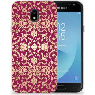 👉 Roze Samsung Galaxy J3 2017 TPU Hoesje Design Barok Pink 8718894823675