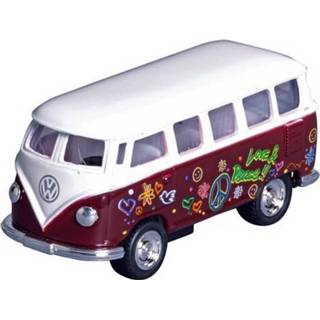 👉 Staal metalen bruin wit Welly Volkswagen Klassieke Bus (1962): 8718807409842
