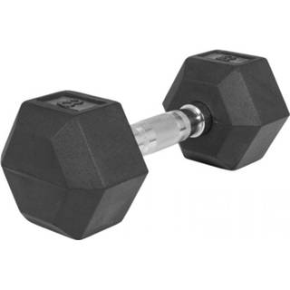 👉 Dumbell zwart rubber 8 kg (1 x kg) Hexagon 4260200845467