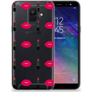 👉 Lippenstift Samsung Galaxy A6 (2018) TPU Hoesje Design Lipstick Kiss 8718894861554
