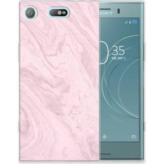 👉 Roze Sony Xperia XZ1 Compact TPU Hoesje Marble Pink 8718894880227