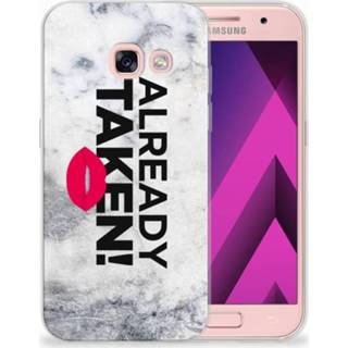 👉 Wit Samsung Galaxy A3 2017 TPU Hoesje Design Already Taken White 8718894894248