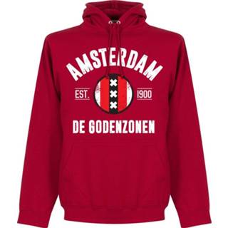 👉 Sweater rood Amsterdam Established Hooded -