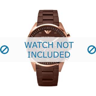 👉 Horlogeband bruin staal silicoon Armani AR5890 Staal/Silicoon 23mm 8719217130609