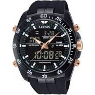 👉 Horlogeband zwart Lorus RW615AX9 / Z021 X007 Rubber 24mm 8719217124561