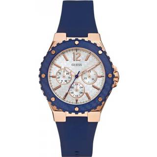 👉 Horlogeband blauw Guess W0149L5 Silicoon 21mm 8719217124530