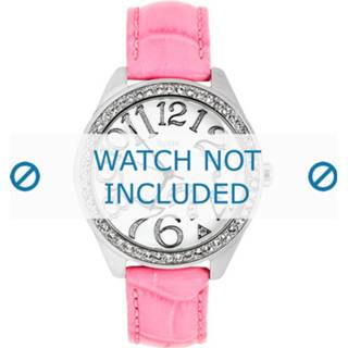 👉 Horlogeband roze leather Guess W11130L1 Leder 22mm + standaard stiksel 8719217121775
