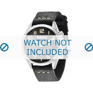 👉 Horlogeband zwart leder Timberland 14400JS-02 22mm 8719217121539