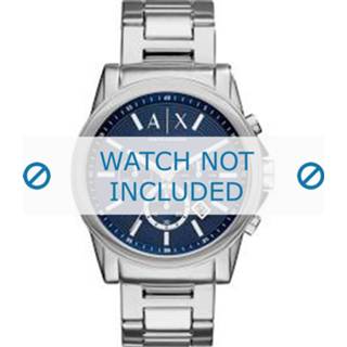 👉 Horlogeband staal zilver onbekend Armani AX2509 / AX2084 8719217112889