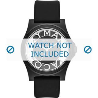 👉 Horlogeband zwart rubber Marc by Jacobs MBM4019 20mm 8719217112346