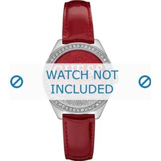 👉 Horlogeband rood leder meisjes Guess W0823L3 Glitter Girl 16mm + stiksel 8719217110946