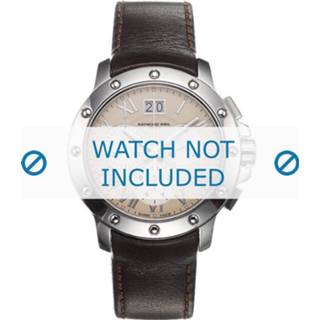 👉 Horlogeband bruin leder onbekend Raymond Weil 4899 / SV2002-4899-C8 + standaard stiksel 8719217093508