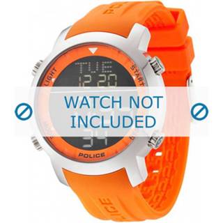👉 Police horlogeband 12898JS-02I Rubber Oranje