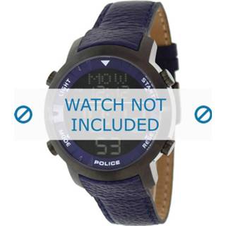 👉 Horlogeband blauw leder Police 12898JSU-02A 22mm 8719217090613