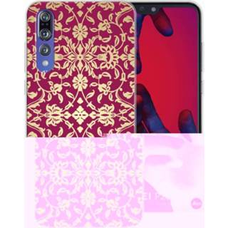 👉 Roze Huawei P20 Pro TPU Hoesje Design Barok Pink 8718894912966