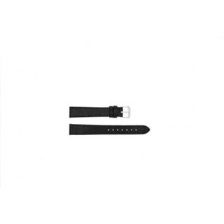 Horlogeband zwart leder croco + print 14mm - PVK-177.01