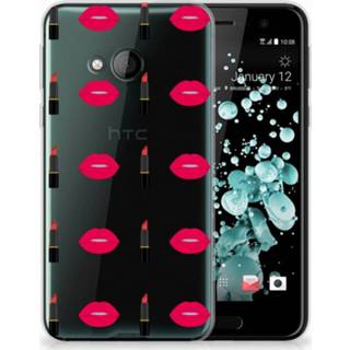 👉 Lippenstift HTC U Play TPU Hoesje Design Lipstick Kiss 8718894939079