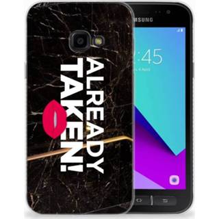 👉 Zwart Samsung Galaxy Xcover 4 TPU Hoesje Design Already Taken Black 8718894958759