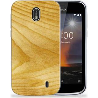 👉 Hout Nokia 1 Uniek TPU Hoesje Licht 8718894959725