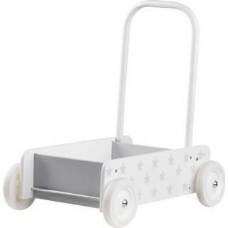 👉 Wandelwagen wit grijs houten kinderen ster wit-grijs Kids Concept
