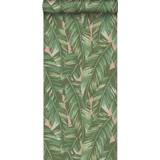 👉 Vergrijsd olijfgroen roze groen ESTAhome behang bananenbladeren en perzik 8710381717221