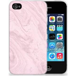 👉 Roze Apple iPhone 4 | 4s TPU Hoesje Marble Pink 8718894962640