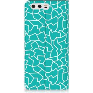 👉 Standcase blauw Huawei P10 Plus Hoesje Design Cracks Blue 8718894964507